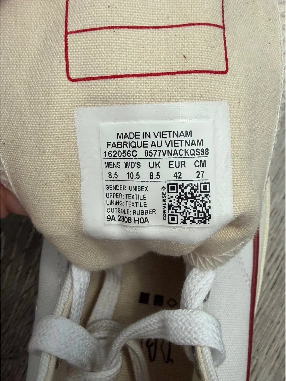 New White Converse High Top Sneakers